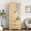Armoire élégante et chic pour chambre à coucher avec tringle à vêtements suspendue à l'intérieur de l'armoire et tiroirs pour l'organisation du rangement