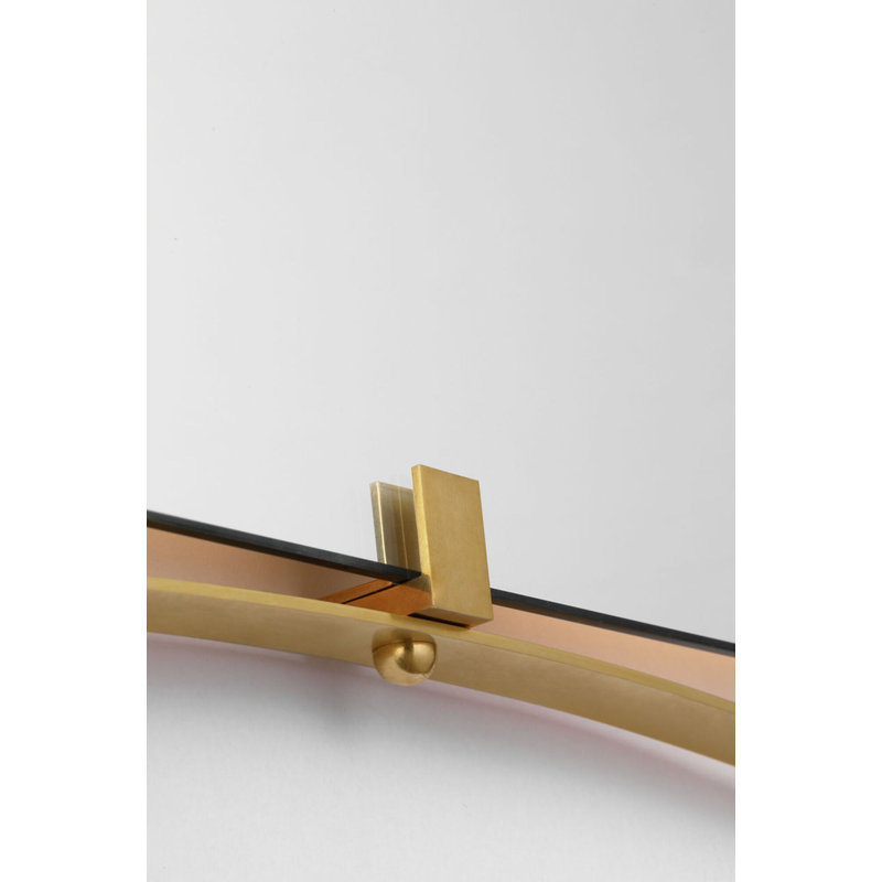 Barnes 27" Backlit Mirror, Hand-Rubbed Antique Brass