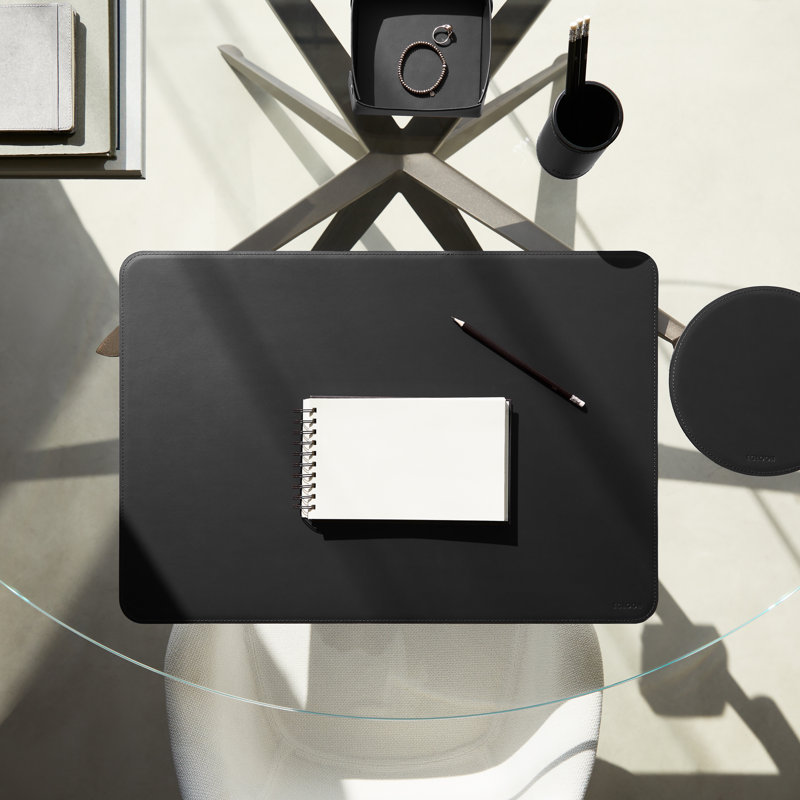 Hermes Leather Desk Pad, Black