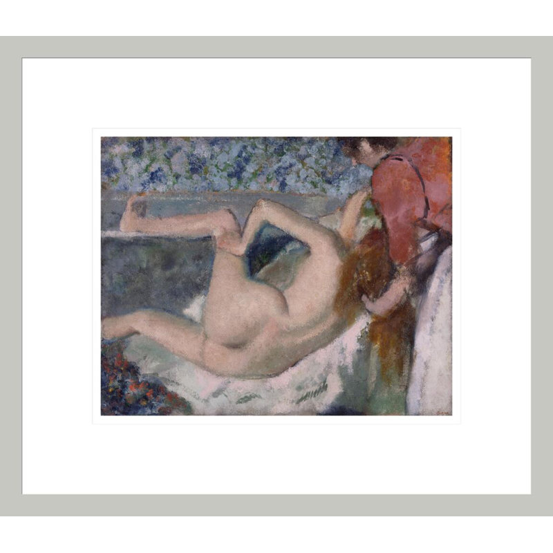 «After the Bath» par Edgar Degas, impression giclée sur cadre, H 13,75 po x l 15,83 po