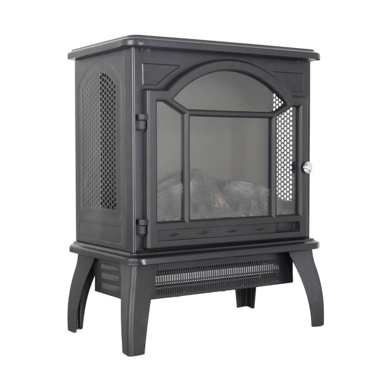 3D Flame Electric Infrared Quartz Fireplace Stove with Remote Control, Portable and Safe for Home Use