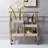 Washed Serving Cart With 3 Adjustable Trays-1897262972