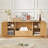 Wavy Design Storage Cabinet with 2 Door,1 Drawer-1596730421