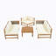 Ensemble de conversation modulaire avec coussins imperméables - ensemble de canapé d'extérieur de qualité supérieure (coussin beige)