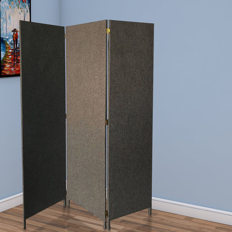 Cloison pliante en bois massif l 47 po x H 71 po Delaporte, Gris