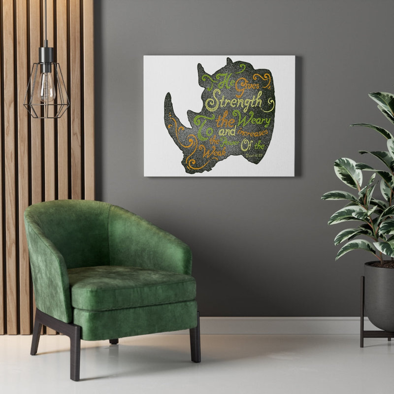 He Gives Strength - Wrapped Canvas Print