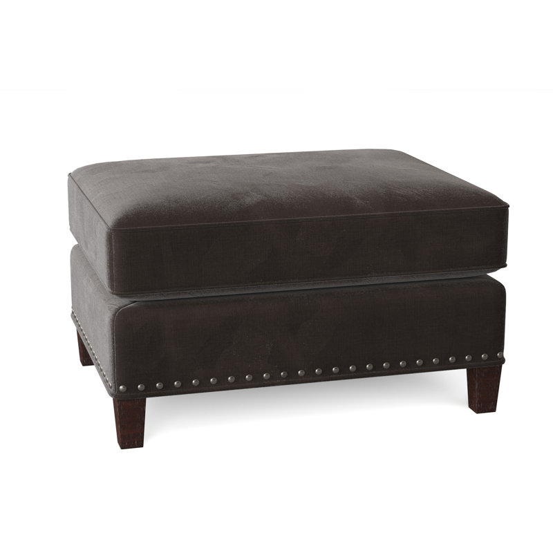 Repose-pieds standard rectangulaire avec rangement Smythe, 9953 100% polyester vison, Espresso