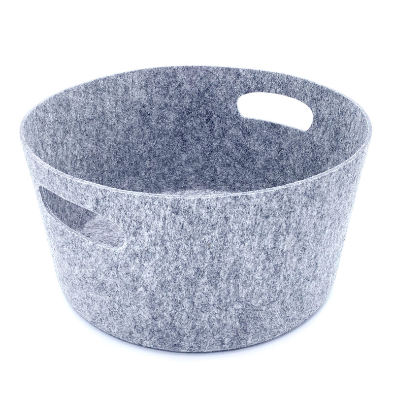 Cube ou bac de rangement en feutre, Gris