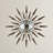 Midcentury/Modern Starburst Metal Wall Clock 23 Inches - Walnut