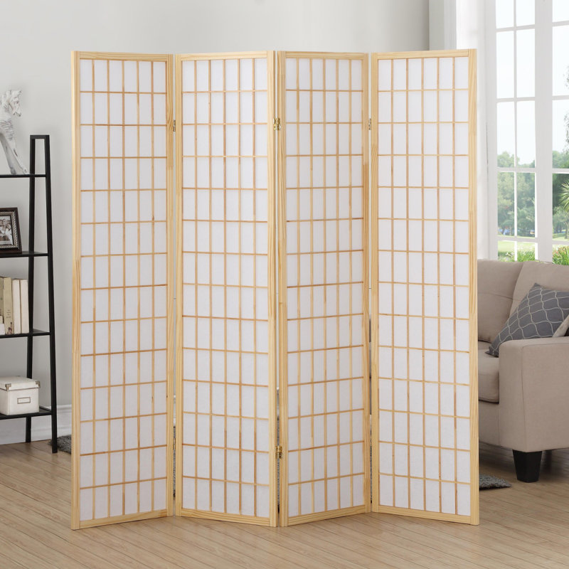 Paravent Shoji pliable Alex 70'' H, Naturel, 4