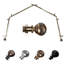 Ensemble de tringle à rideaux simple et quincaillerie pour baie vitrée à 4 côtés Solon-1736138661-1652260616