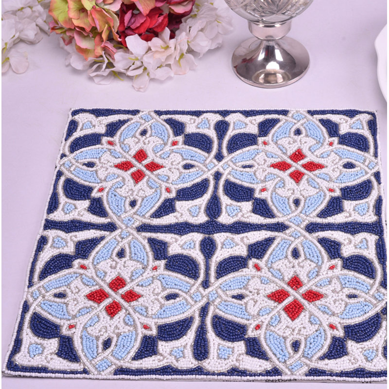Ensemble de 2 napperons décoratifs de Noël brodés Fosdick