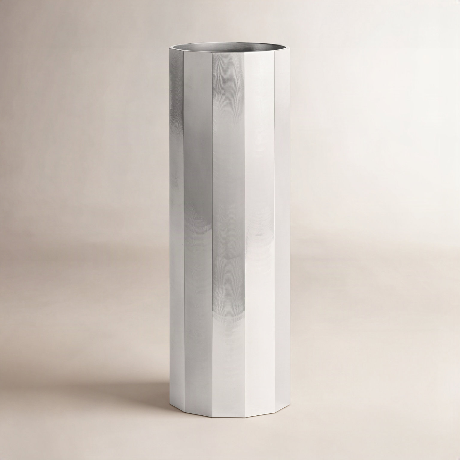 Gussy Aluminum Table Vase, 11" H x 4" W x 4" D