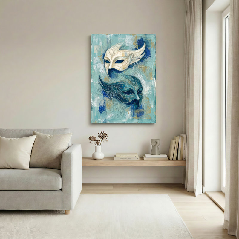 Ensemble de 1 tableau sur toile représentant un masque, 24"H x 18"W, Wrapped Canvas