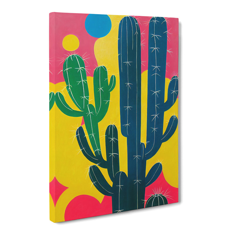 Cactus Cacti Pop Vol.2 - Wrapped Canvas, 50cm H x 35cm W x 3cm D