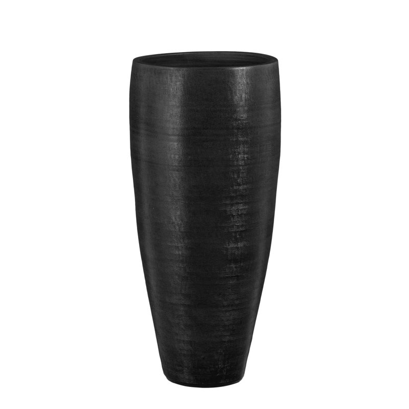 Anniesha Ceramic Pot Planter, Anthracite, 70cm H x 33cm W x 33cm D