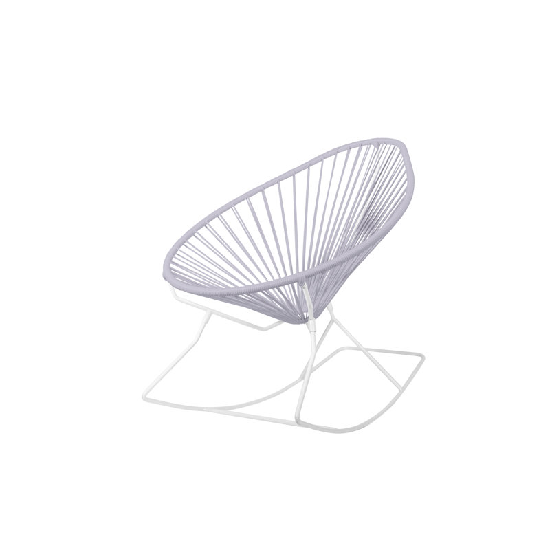 Chaise berçante intérieure / extérieure Acapulco, Transparent/blanc