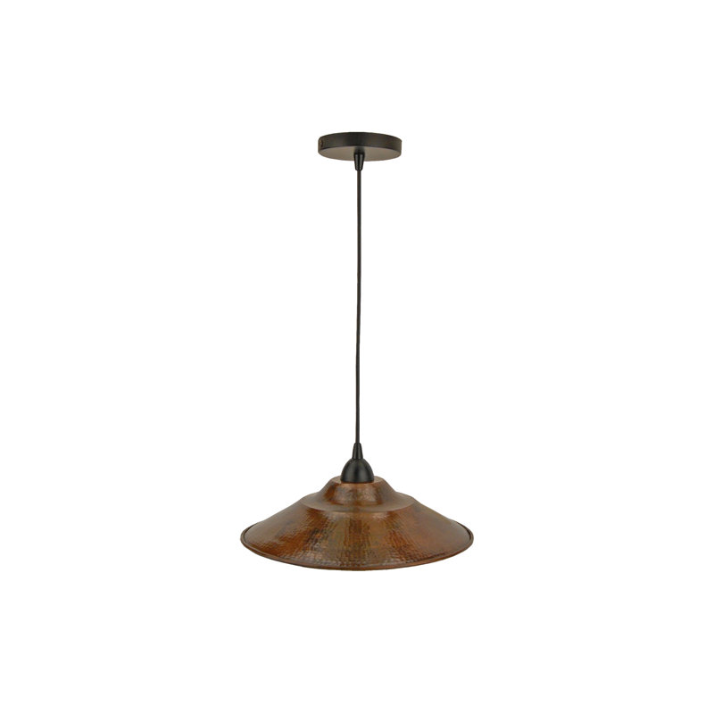 Luminaire suspendu dôme en cuivre martelé Britt, 13 po