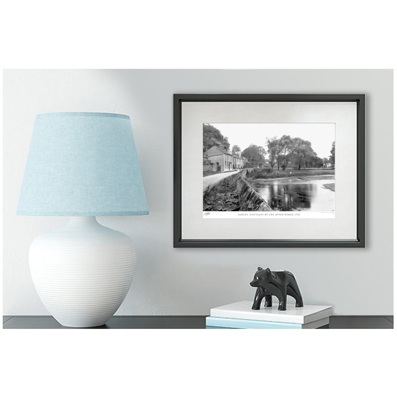 Sawley, Cottages By The River Ribble 1921 - Single Picture Frame Print, 28cm H x 36cm W x 2.3cm D