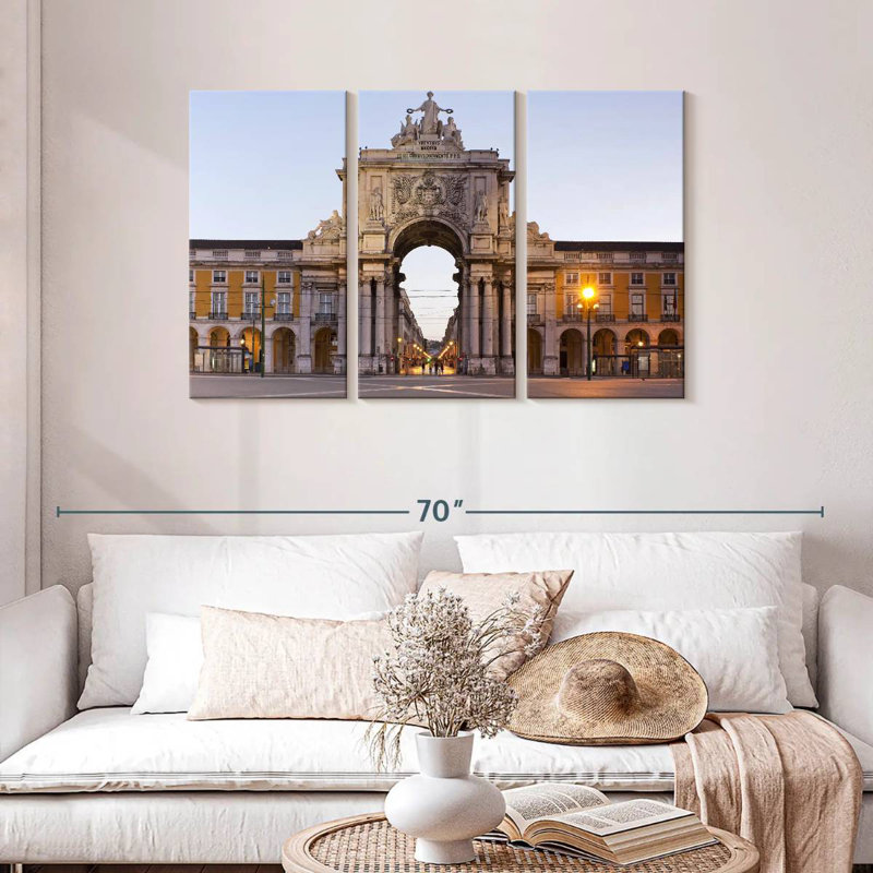 Nicci Praca De Comercio Lisbon, 28" H x 45" W