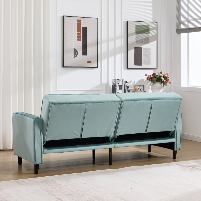 Ensemble de salon 3 pièces avec deux chaises d'appoint pivotantes et un canapé-lit convertible