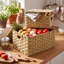 Paniers en osier avec couvercles, ensemble de 3 boîtes de rangement décoratives, panier tissé pour l'organisation, rangement et paniers de rangement