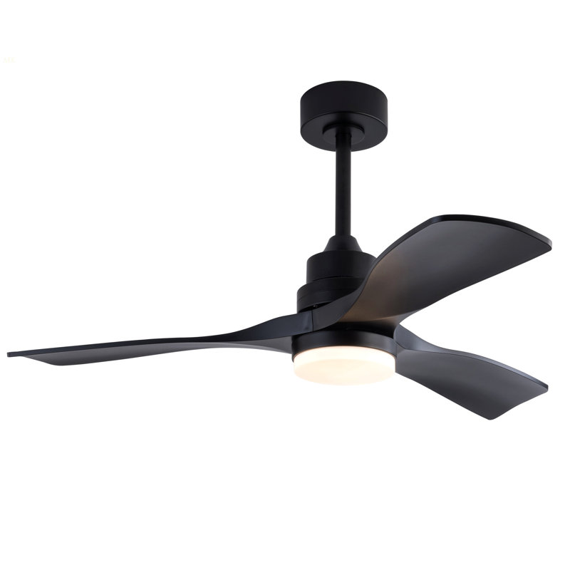 Hot Sales 42 Inch Ceiling Fans With Lights And Remote, Black Ceiling Fan For Patios With Light 3 Blades Modern Ceiling Fan Noiseless Reversible DC Motor,  Ceiling Fan For Farmhouse