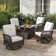Tucci Premium All-Weather Wicker 4 - Person Patio Conversation Sets with Cushions