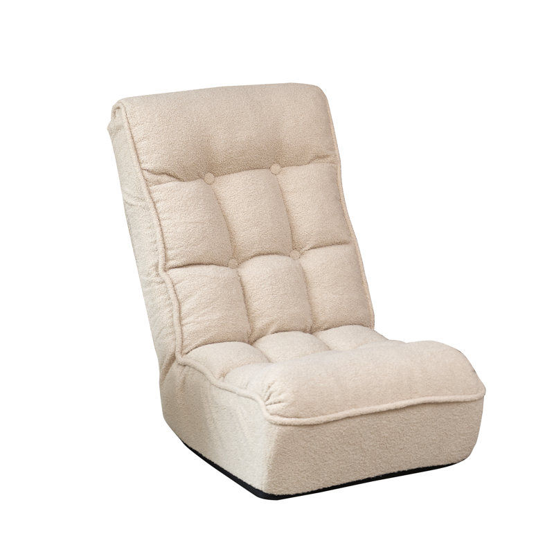 Adjustable Japanese Tatami Reclining Chair - 4-Position Ergonomic Lazy Sofa for Living Room, Bedroom & Balcony with Metal Frame & Cotton Filling