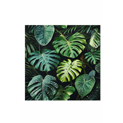 «Botanical Monstera Leaves», motif d'art tropical sans cadre VI