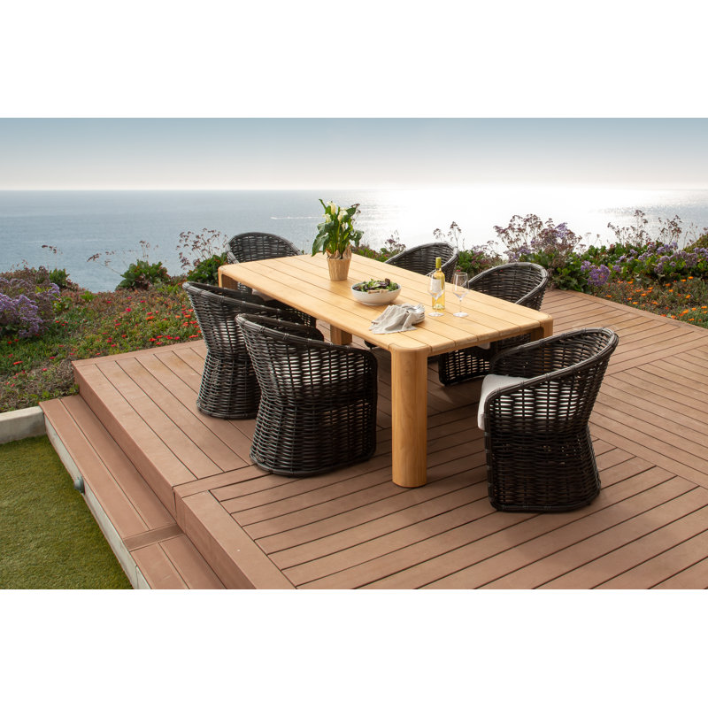 Natural Teak Outdoor Teak Dining Table