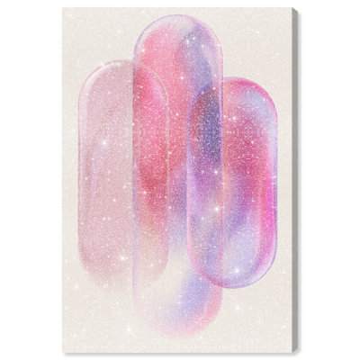Pink Topaz Gradient Canvas Abstract Print by Oliver Gal, Black Frame, 10 x 15