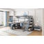 Lit mezzanine avec 7 tiroirs, 2 tablettes et un bureau-632482741-632482747