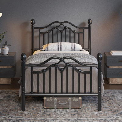 Exquisite Metal Platform Bed with Sturdy and Stable Structure, Spacious Storage, Easy Assembly by Charlton Home