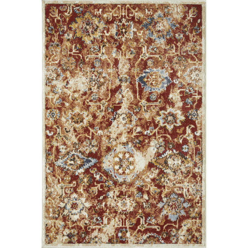 Raashi Washable Abstract Indoor Rug, Rectangle 4' x 6'