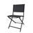 3-Piece Foldable Patio Bistro Set with Rust-Resistant Steel Frame, Black Outdoor Table and Chairs