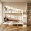 Lit superposé simple avec accoudoirs en pin massif 58 po x l 94,3 po x H 62,3 po Adeline-698659039