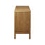 Armoire d'appoint à 2 portes réglables, style moderne, 47,5 po de long, grande capacité de rangement, structure en bois massif, café foncé, armoire transitionnelle texturée avec tablettes - décor accrocheur