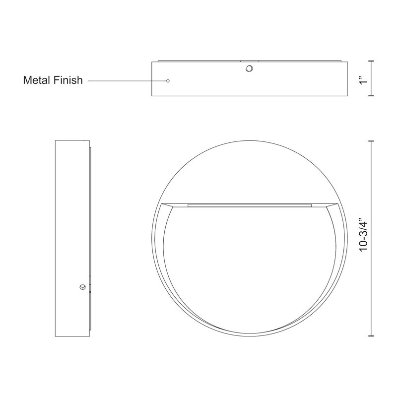 Plafonnier encastré d'extérieur à DEL Mesa, gris, H 8,75 po x l 8,75 po x P 1 po