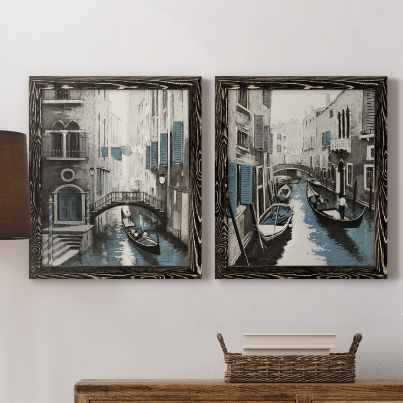 Venise I - ensemble de 2 reproductions d'art, Pas de tapis, H 20 po x l 17 po x P 1 po, H 31,5 po x l 47 po x P 1,5 po