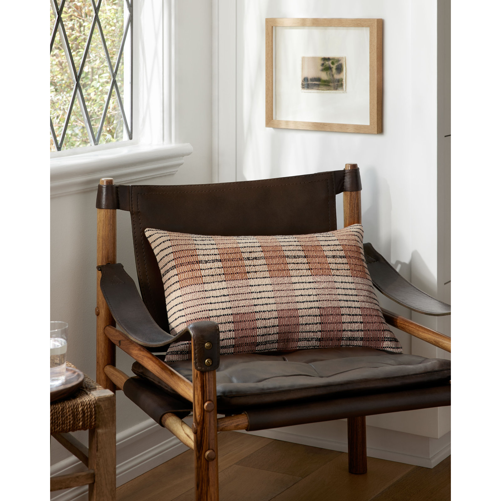 Onofre Striped Lumbar Throw Pillow, Down