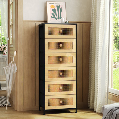 Commode en tissu à 6 tiroirs Annyka