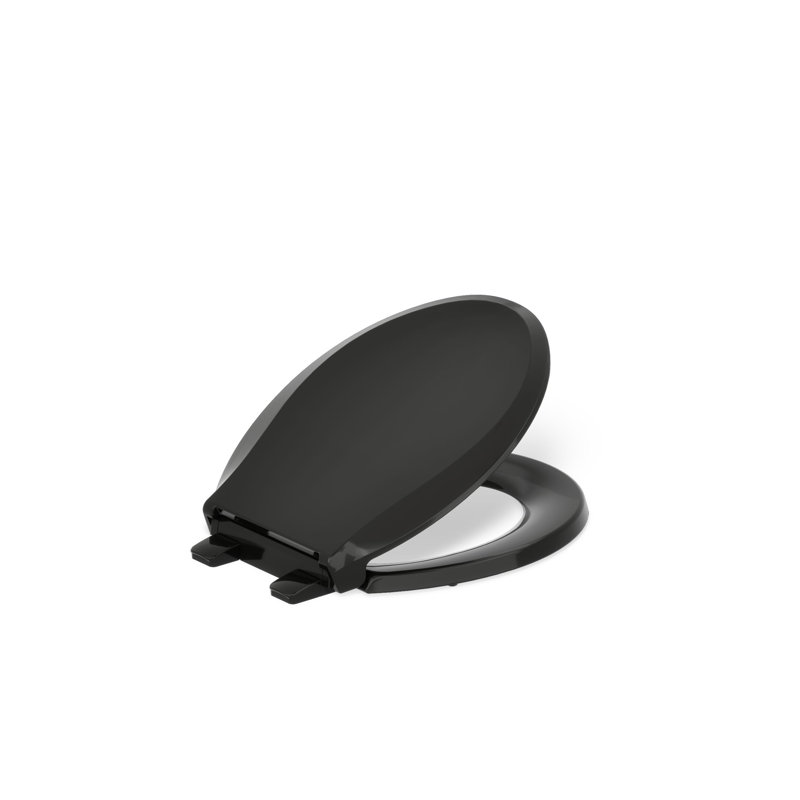 Cachet® Quiet-close™ Round-front Toilet Seat, Ready Latch, Black
