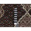 Tapis oriental noué à la main 4 pi 9 po x 6 pi 9 po noir, 175 KPSI, Tabriz Mahi avec médaillon de poisson, 100% laine