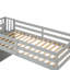 Lit mezzanine avec escalier, gris-733197109