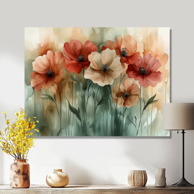 Sunset Hues Of Fuschia Flowers I - Fuschia Metal Wall Art, Traditional Metal Art Print