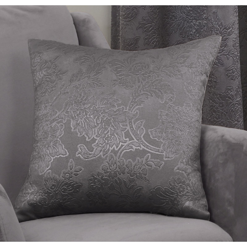 Regency Square Throw Cushion Cover, Silver Grey