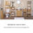 Compact Bathroom Storage Cabinet with Open Shelves and Vented Door, Natural - Trinidad Collection