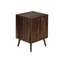 Table d'appoint, bout, table d'appoint, petit, rangement, lampe, stratifié noyer, moderne