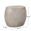 Table d'appoint d'extérieur en béton léger - Conception ovale lisse, l 24,75 po x P 17,5 po